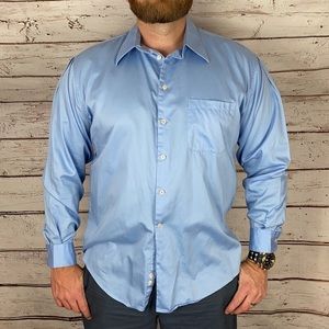 Perry Ellis Baby Blue Button Up Shirt 16.5